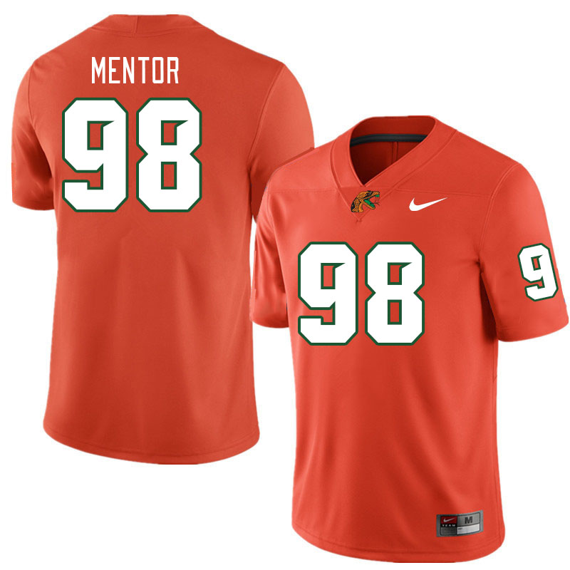 Men-Youth #98 Stanley Mentor Florida A&M Rattlers 2023 College Football Jerseys Stitched-Orange